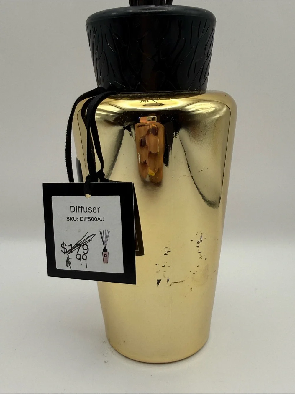 Baobab Collection Gold Black Reed Diffuser Luxury Home Decor Divine Interiors